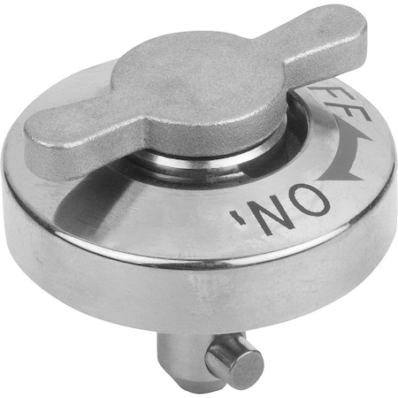 Kipp Rotary Latch D=5, L=15, 5, Flat, Steel Nickel-Plated, Comp:Stainless Steel, Bolts Stahl K1061.5162